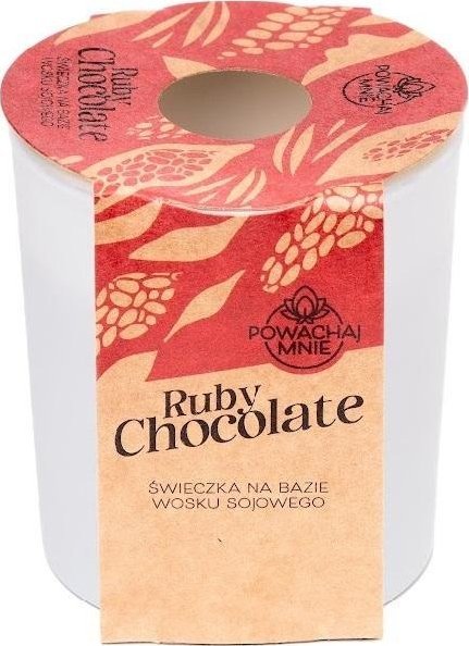 Świeczka sojowa Powąchaj mnie Ruby Chocolate biała