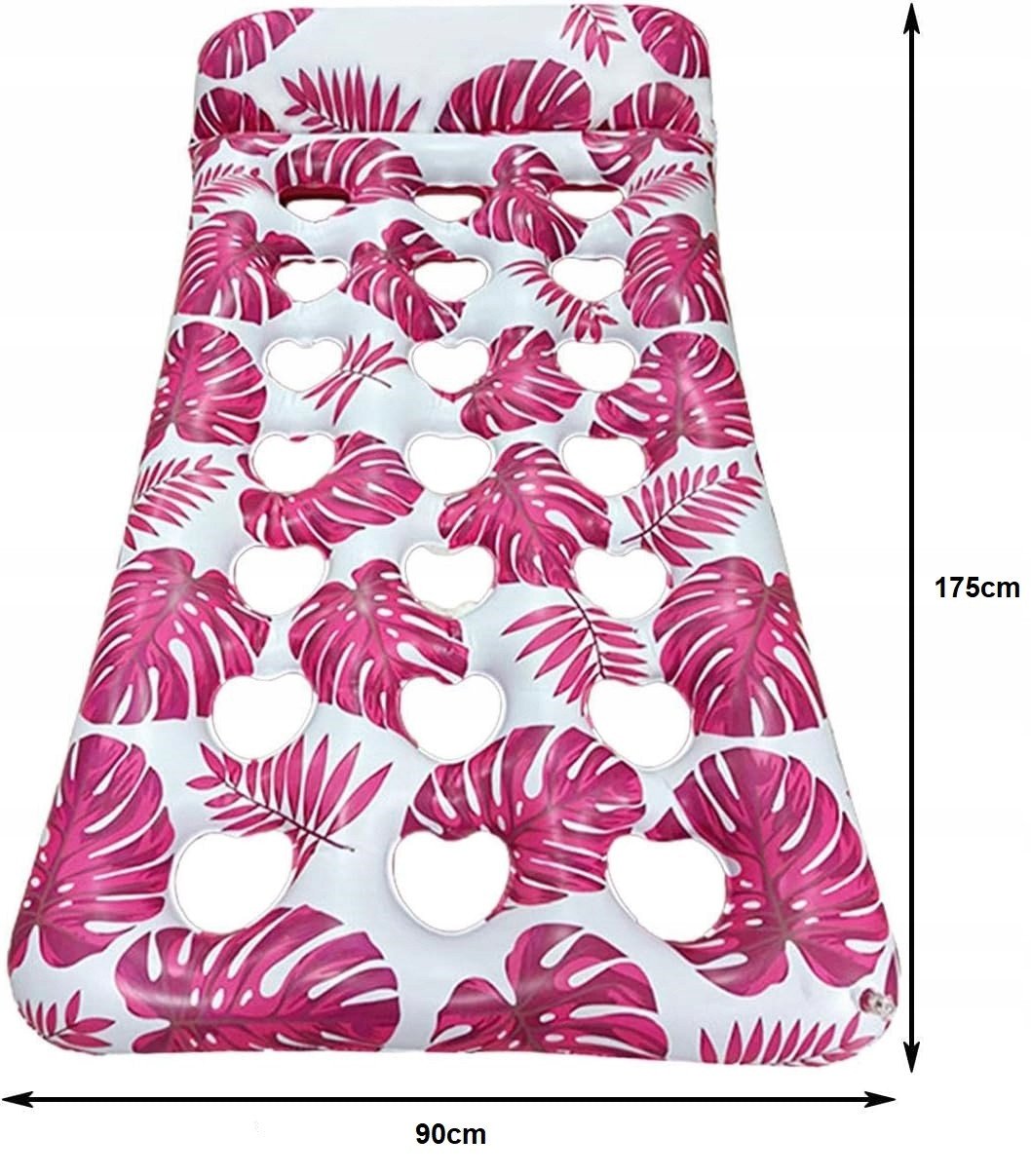 Materac Dmuchany Materac Do Plywania Kolorowy Materac 175x90cm Rozowy