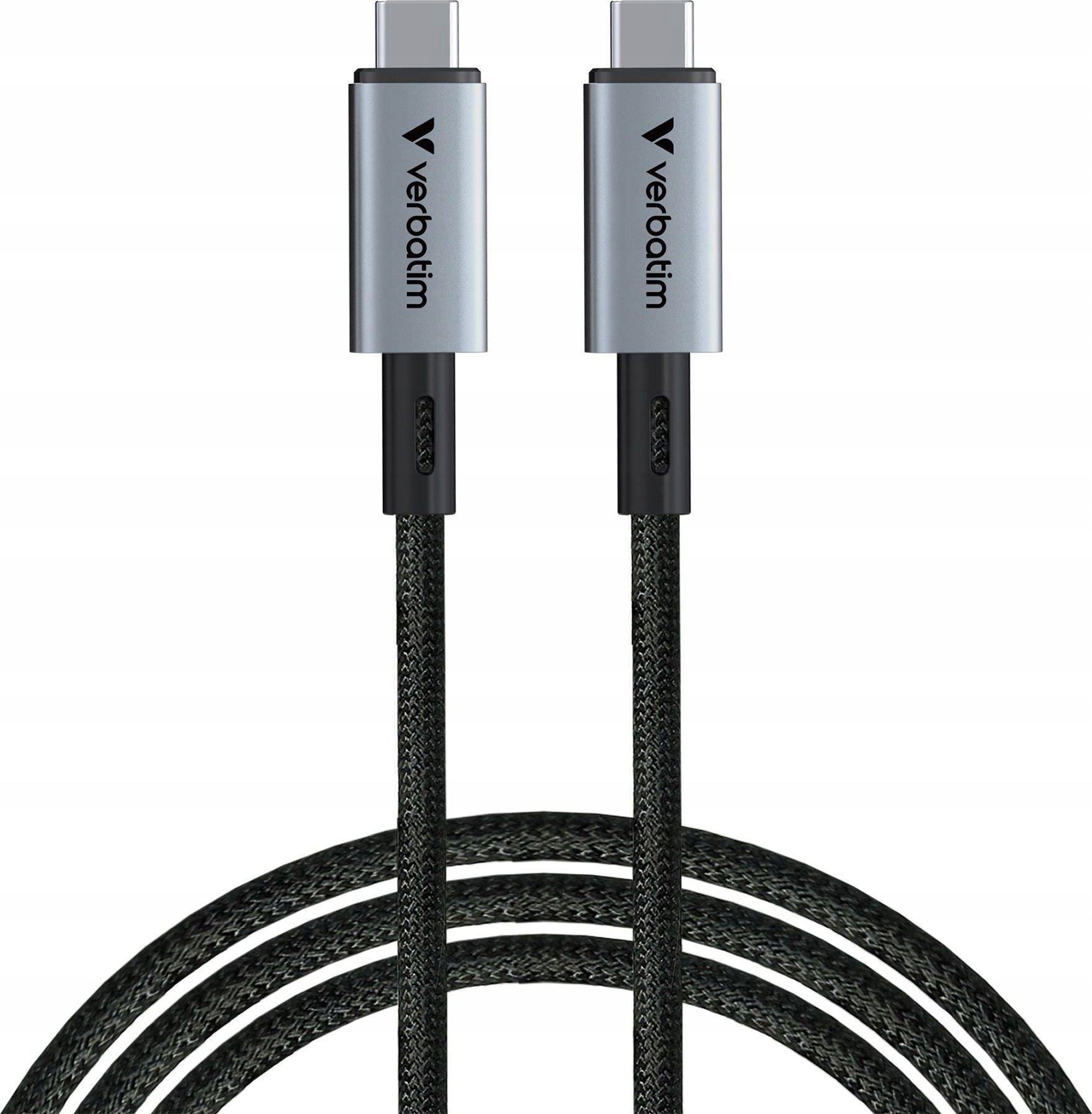 Verbatim 31847 kabel USB USB4 Gen 2x2 1,2 m USB C Czarny