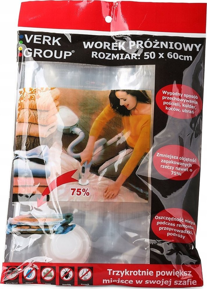 Verk WORKI PRÓŻNIOWE 50x60 WOREK POKROWIEC NA UBRANIA