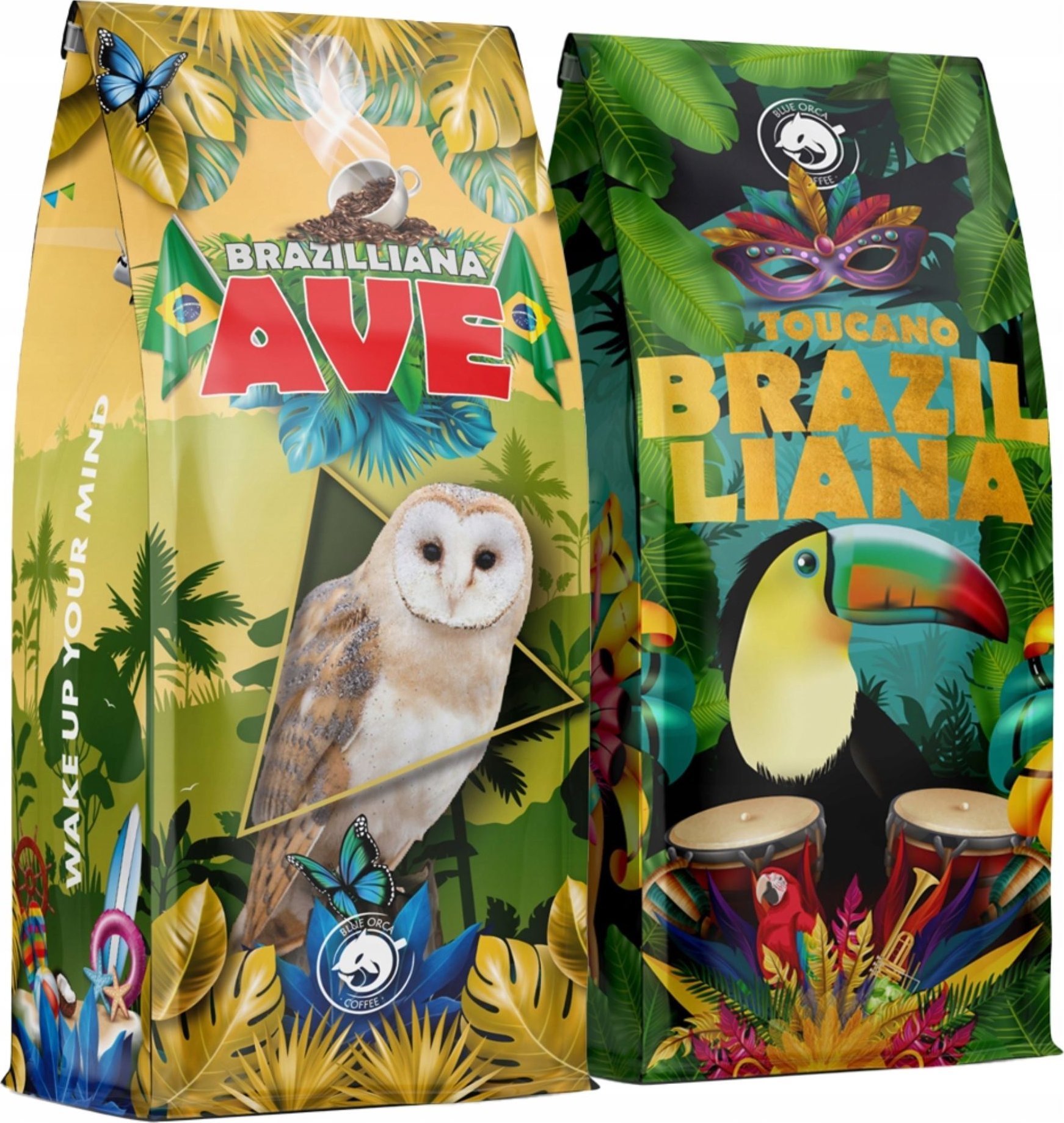 Kawa ziarnista Blue Orca Coffee KAWA ZIARNISTA 2KG ZESTAW - ŚWIEŻO PALONA - Z PALARNI KAWY BLUE ORCA COFFEE