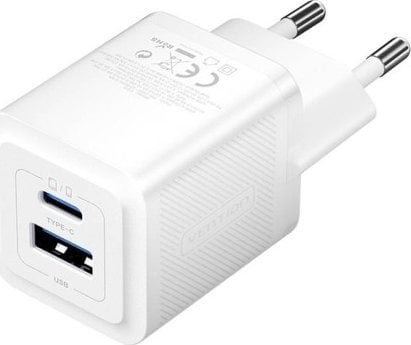 Kabel zasilający Vention Ładowarka sieciowa, Vention, FEQW0-EU, USB-C, USB- A, 30W/30W , GaN (biała)