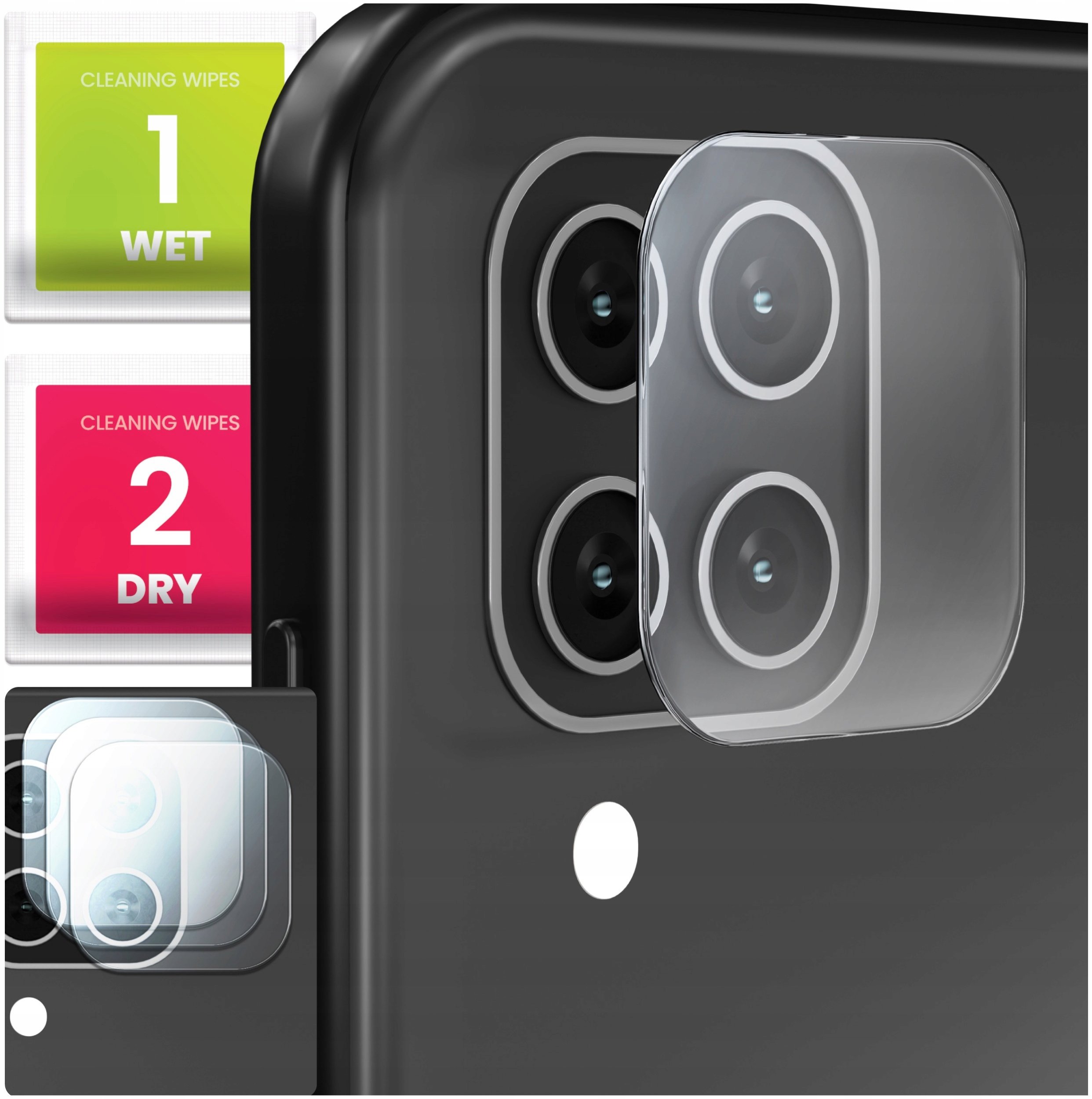 3-PAK Szkło Na Aparat Do Samsung Galaxy A22 (Hartowane, Na Obiektyw, 9H)