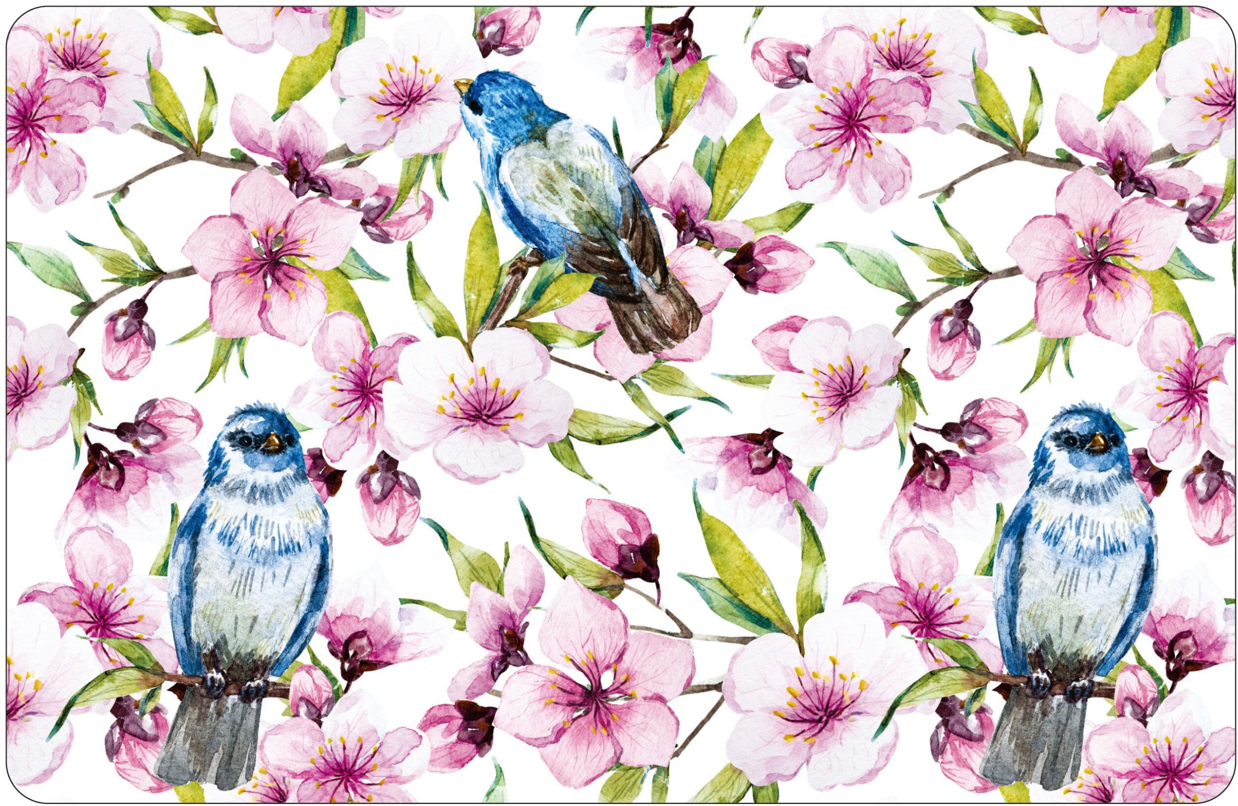 Galda paliktnis 43 5x28cm zilputnini 8032636660022