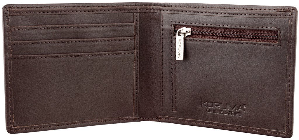 Cienki portfel męski skórzany typu SLIM (Brąz) Uniwersalny