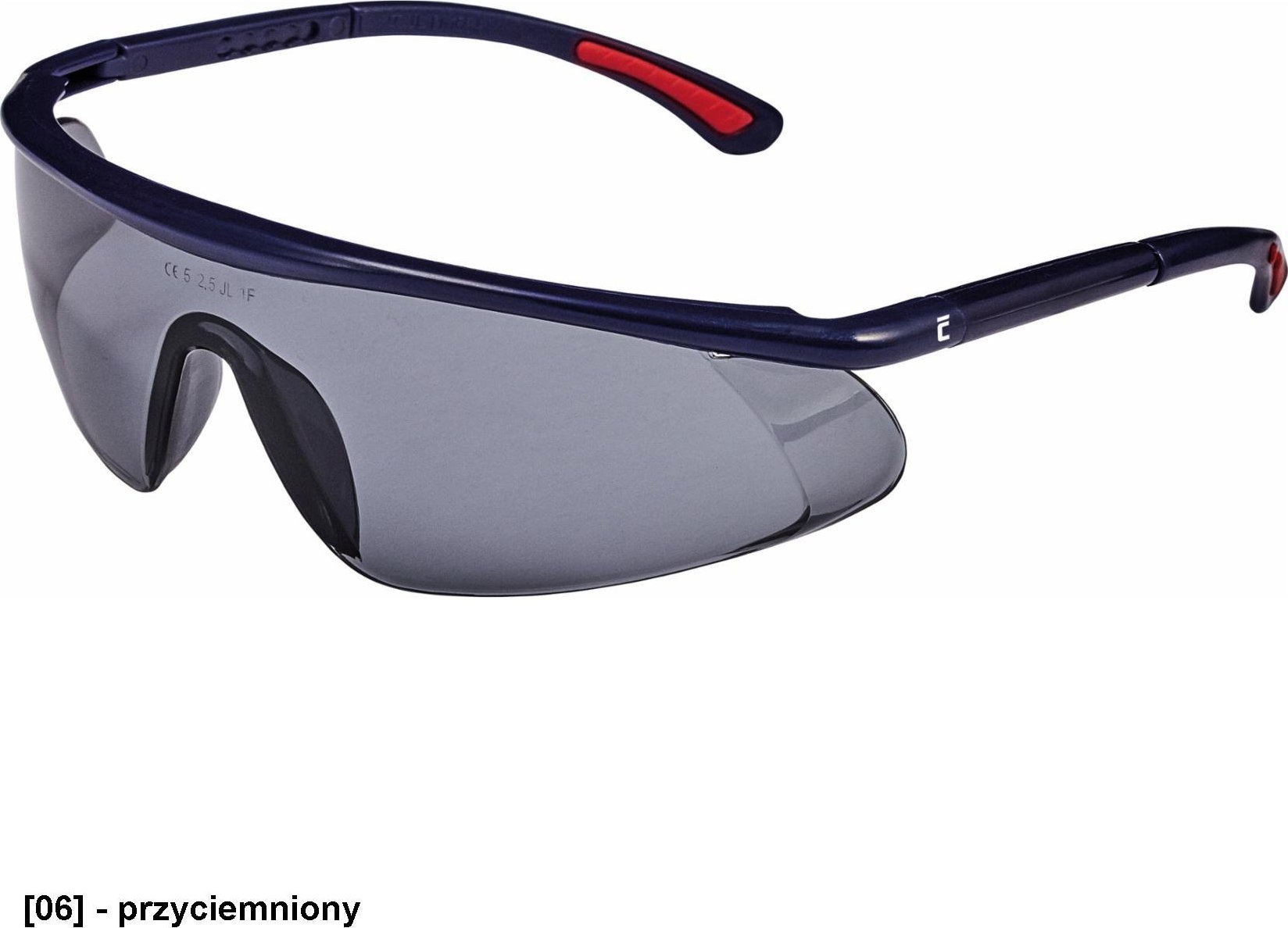 CERVA BARDEN - okulary poliwęglanowe, regulowane ramiona - przyciemniony szkieł.