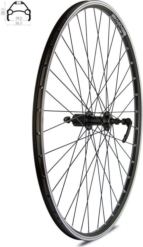 XMX Koło tylne 27,5" piasta XMX-A291 hamulec tarczowy łożyska maszynowe obręcz Rodi Skorpion czarne -szprychy czarne Uniwersalny