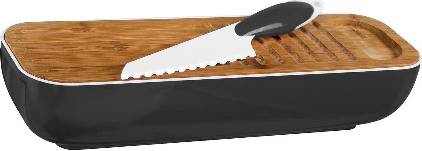 Intesi INTESI KOMPLET 3W1 DESKA, POJEMNIK Z NAPISEM I NÓŻ SZARY