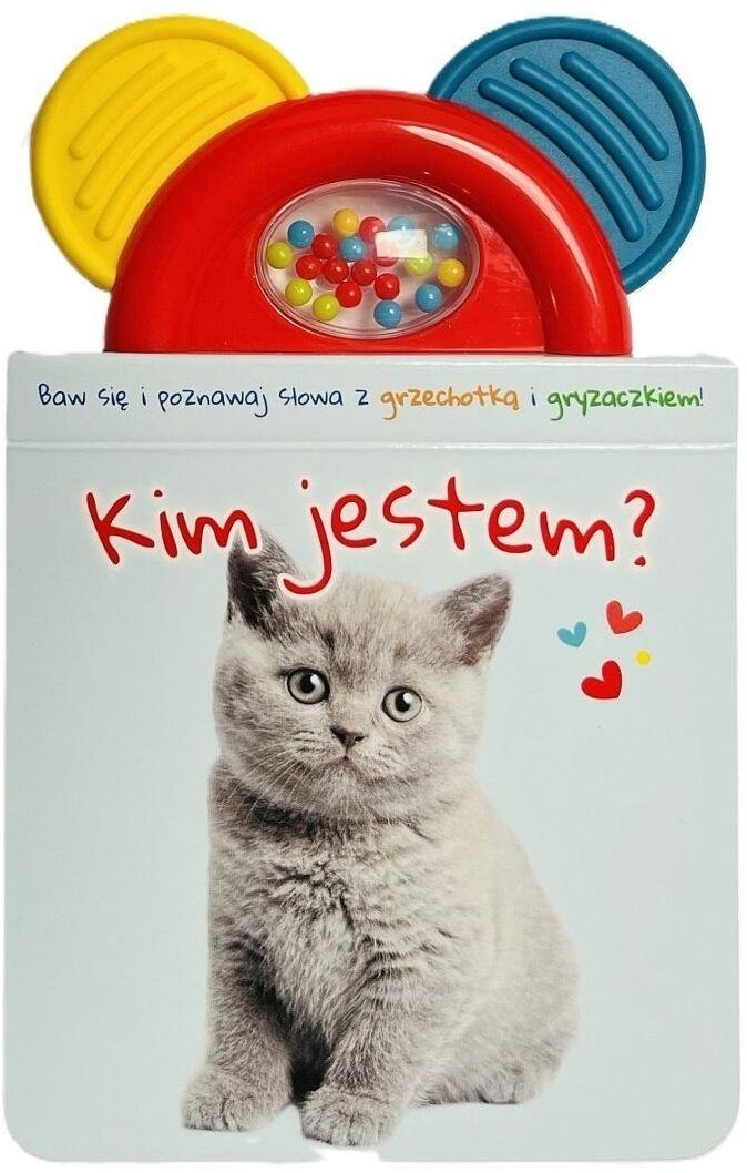 Książeczka z gryzakiem i grzechotką. Kim jestem?