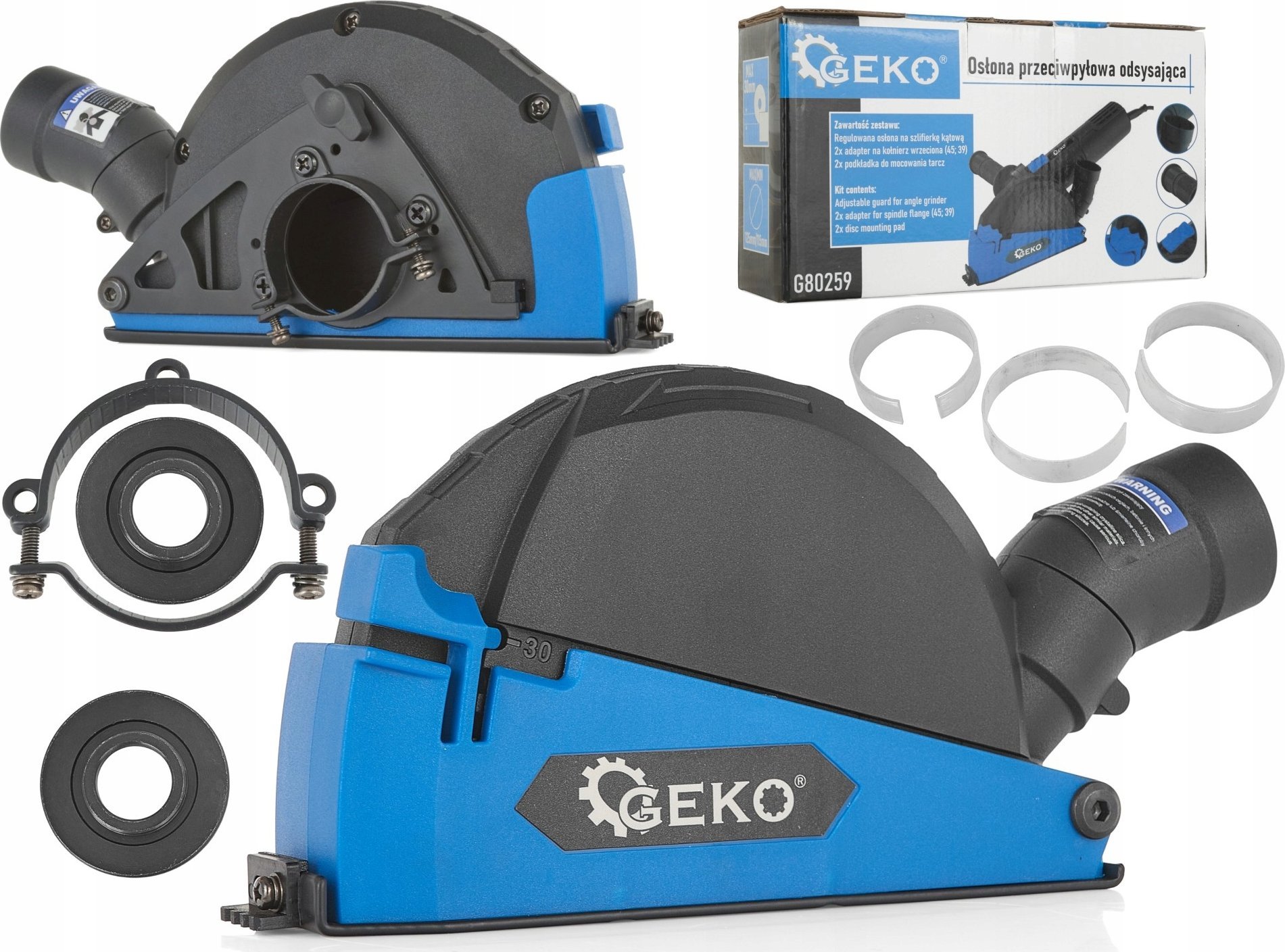 Geko Osłona przeciwpyłowa odsysająca - 125mm/115mm (20)