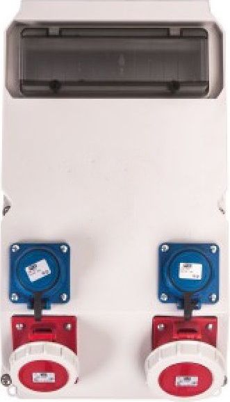 PCE Rozdzielnica stacjonarna SUWAŁKI 63A/5P 32A/5P 2x16A 250V IP44 (9027377W)