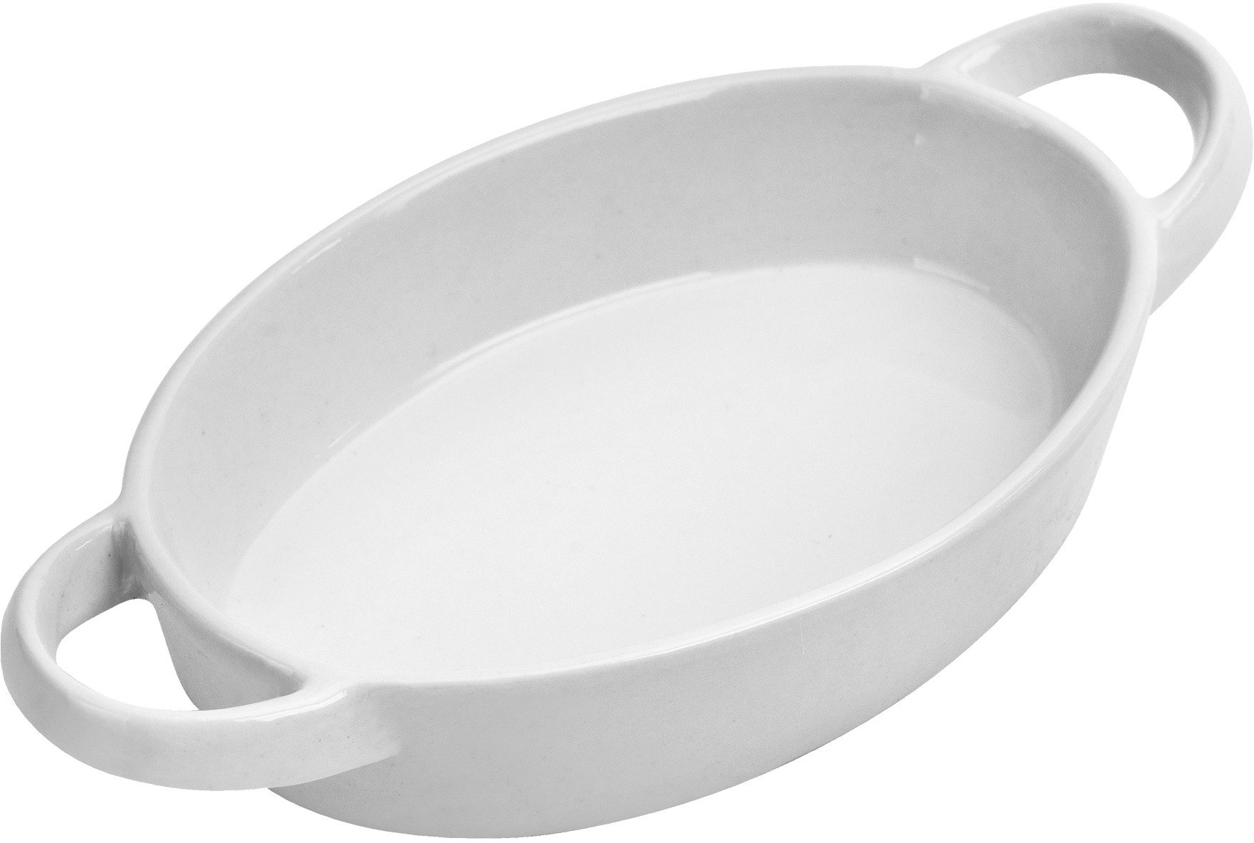 Naczynie żaroodporne do zapiekania 16x21 cm z uszami białe