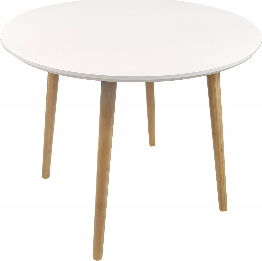 kontrast Stolik kawowy styl skandynawski okrągły 60x50 cm biały