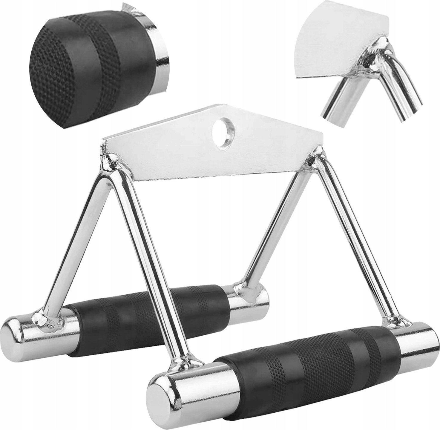 UCHWYT DO WYCIĄGU STALOWY TRÓJKĄTNY Z GUMĄ GYM-4