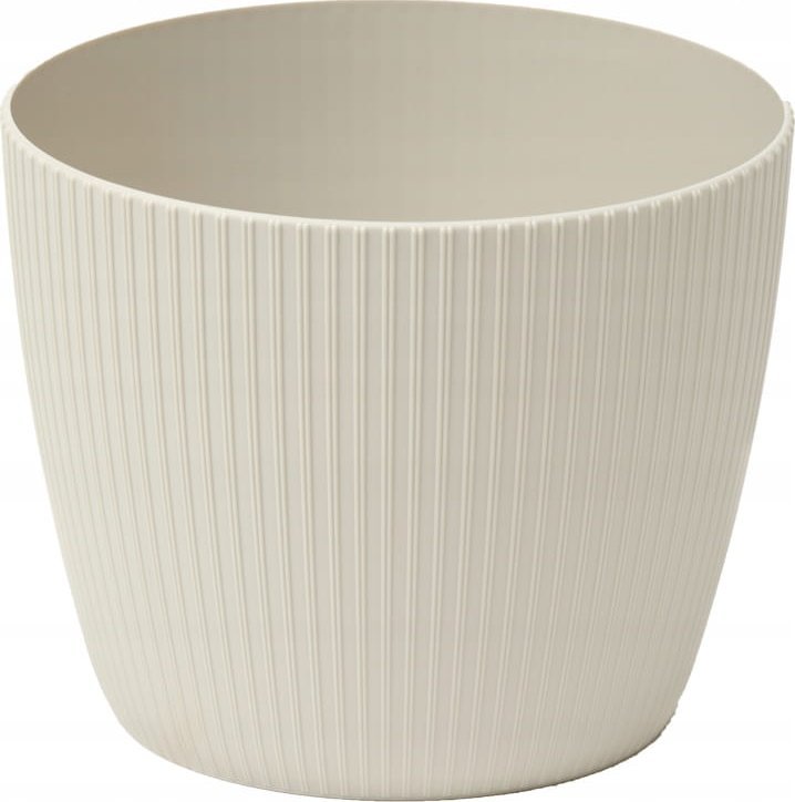 Doniczka 11x8,4 cm dekoracyjna bawełna plastikowa beżowa Magnolia