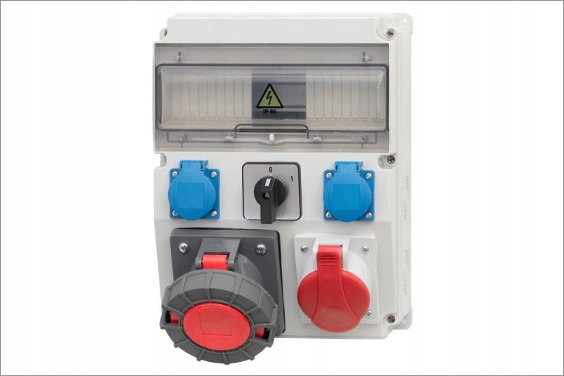 F-Elektro Rozdzielnica CAJA 32A/5P, 63A/5P, 2x230V, 0/1 12M IP65