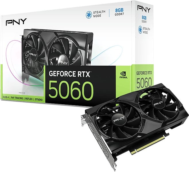 Karta graficzna PNY GeForce RTX 5060 Dual Fan 8GB GDDR7 DLSS4 (VCG50608DFXPB1)