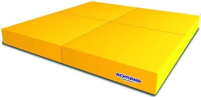 Małpiszon Składany materac pod drabinkę gimnastyczną 100x100x10 cm Kometa żółty