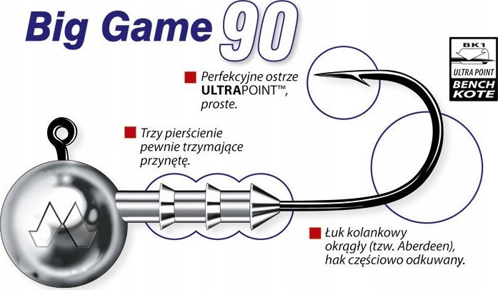 Mustad GŁÓWKA JIGOWA MUSTAD BIG GAME NR.5/0 35G 3SZT 790-350-050 |PDF-790-350-050