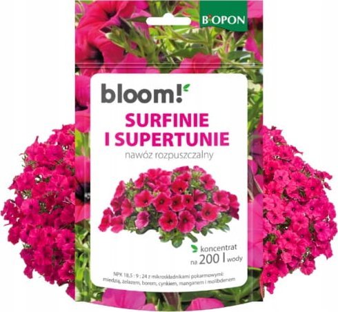 Nawóz rozpuszczalny surfinie i supertunie 200g Łatwo przyswajalny