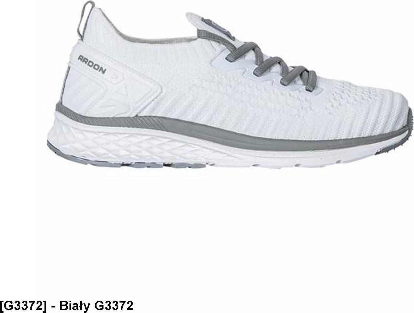 Ardon AMBLE WHITE G33 - męskie półbuty sportowe, cholewka dzianina, lekkie, wygodne, podeszwa EVA/guma - Biały G3372 41