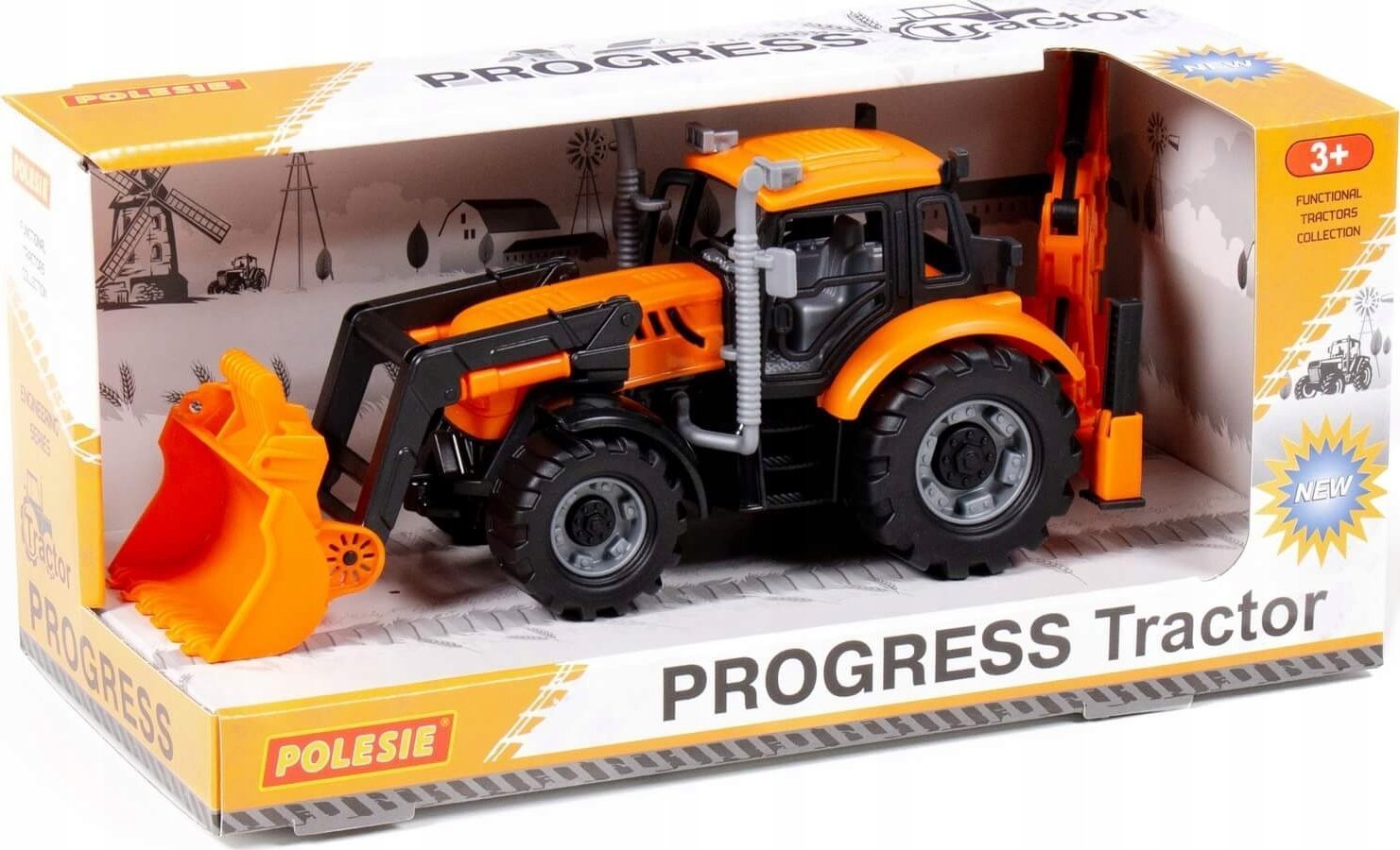 Polesie TRAKTOR KOPARKOLADOWAR 31X15X15 PROGRES POM WAD8