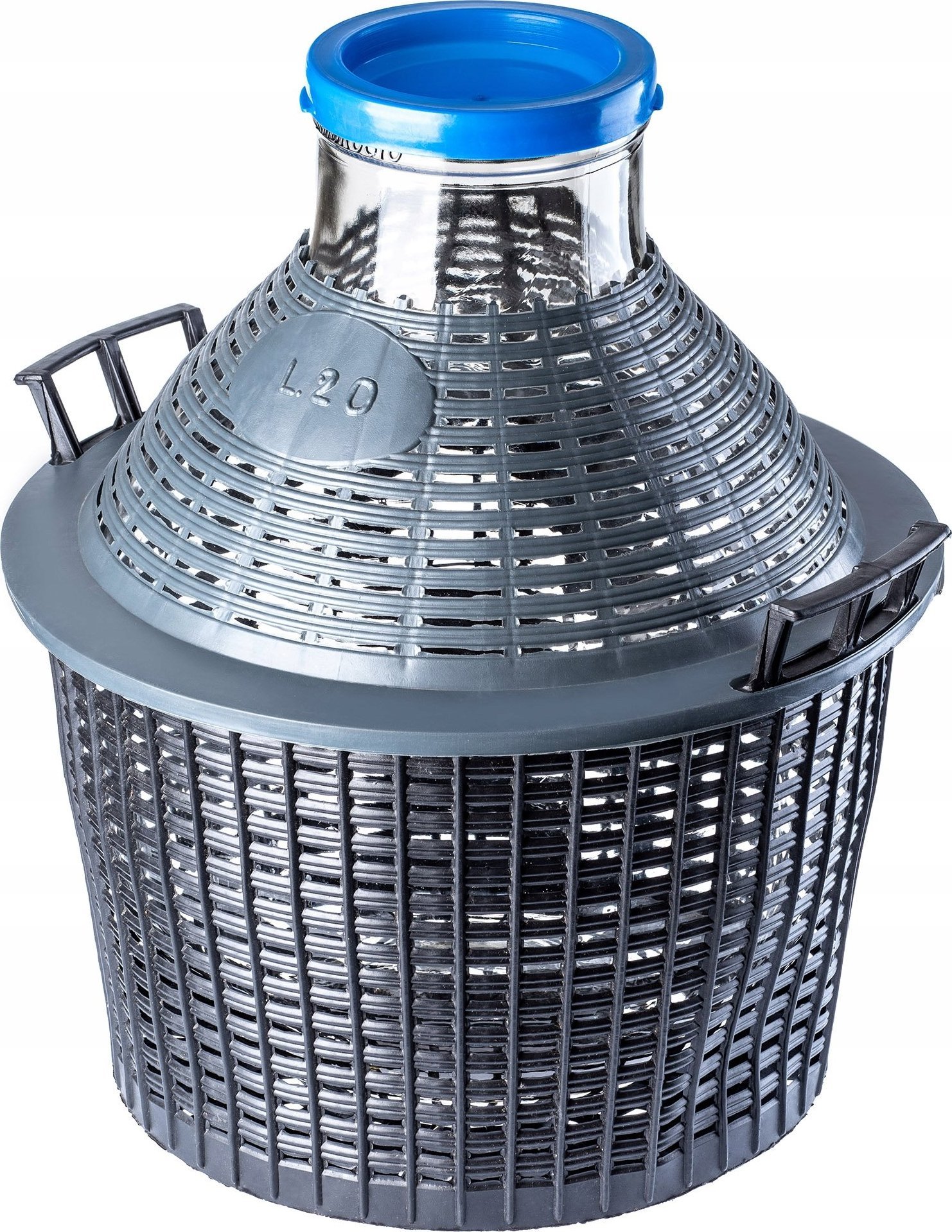 Kadax Gąsior Balon Butla Na Wino W Koszu Z Zakrętką 10 L