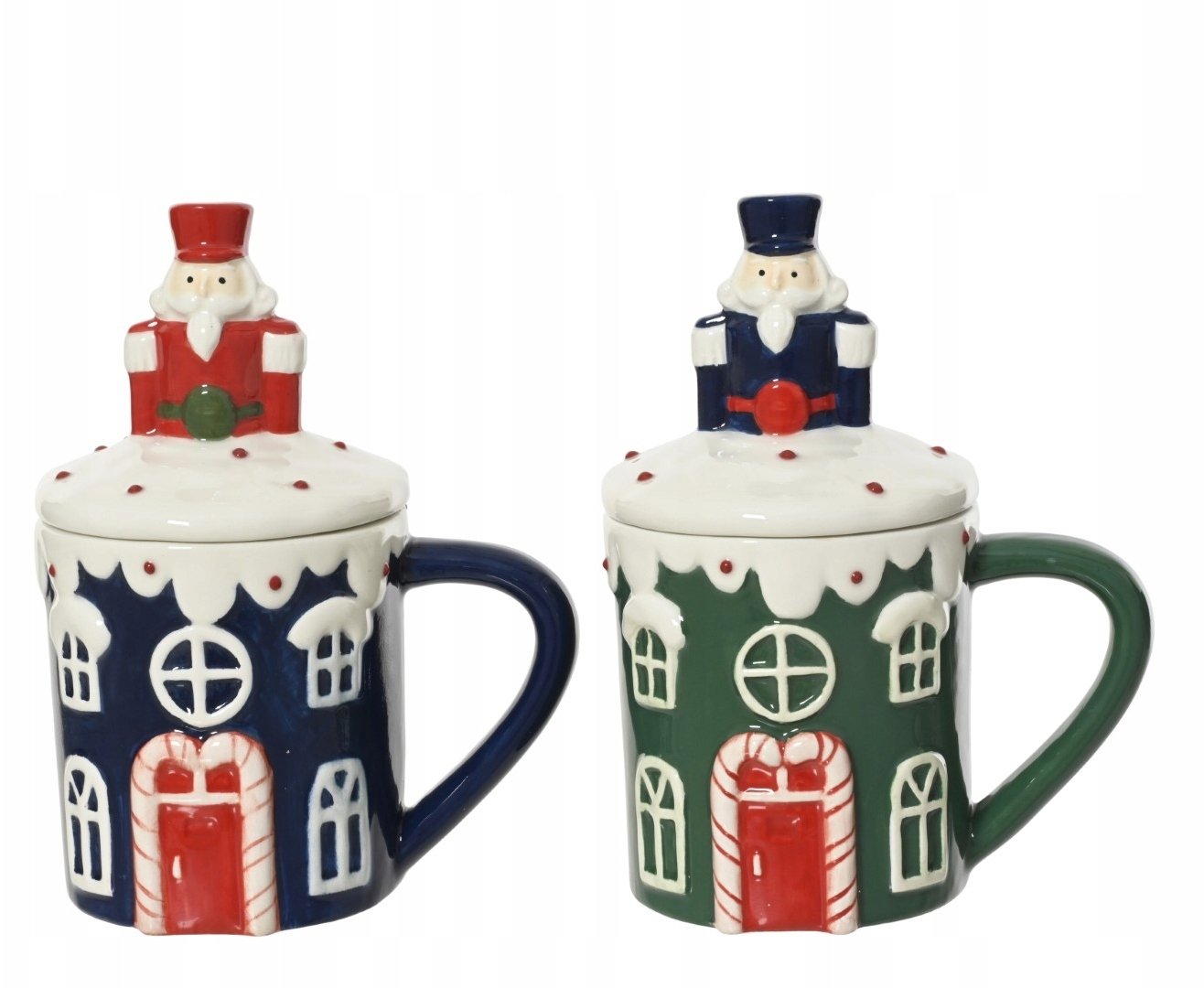 Kubek świąteczny z dolomitu z pokrywką duży 370 ml 1szt