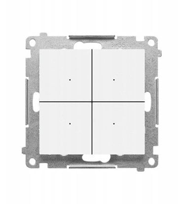 Kontakt-Simon Łącznik/przycisk 4-krotny elektroniczny matowy biały (moduł) TEW4.01/111
