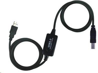 Kabel USB PremiumCord USB-A - USB-B 10 m Czarny (ku2rep10ab)