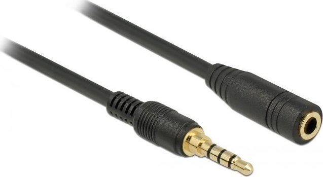 Kabel Delock Jack 3.5mm - Jack 3.5mm 1m czarny (85629)
