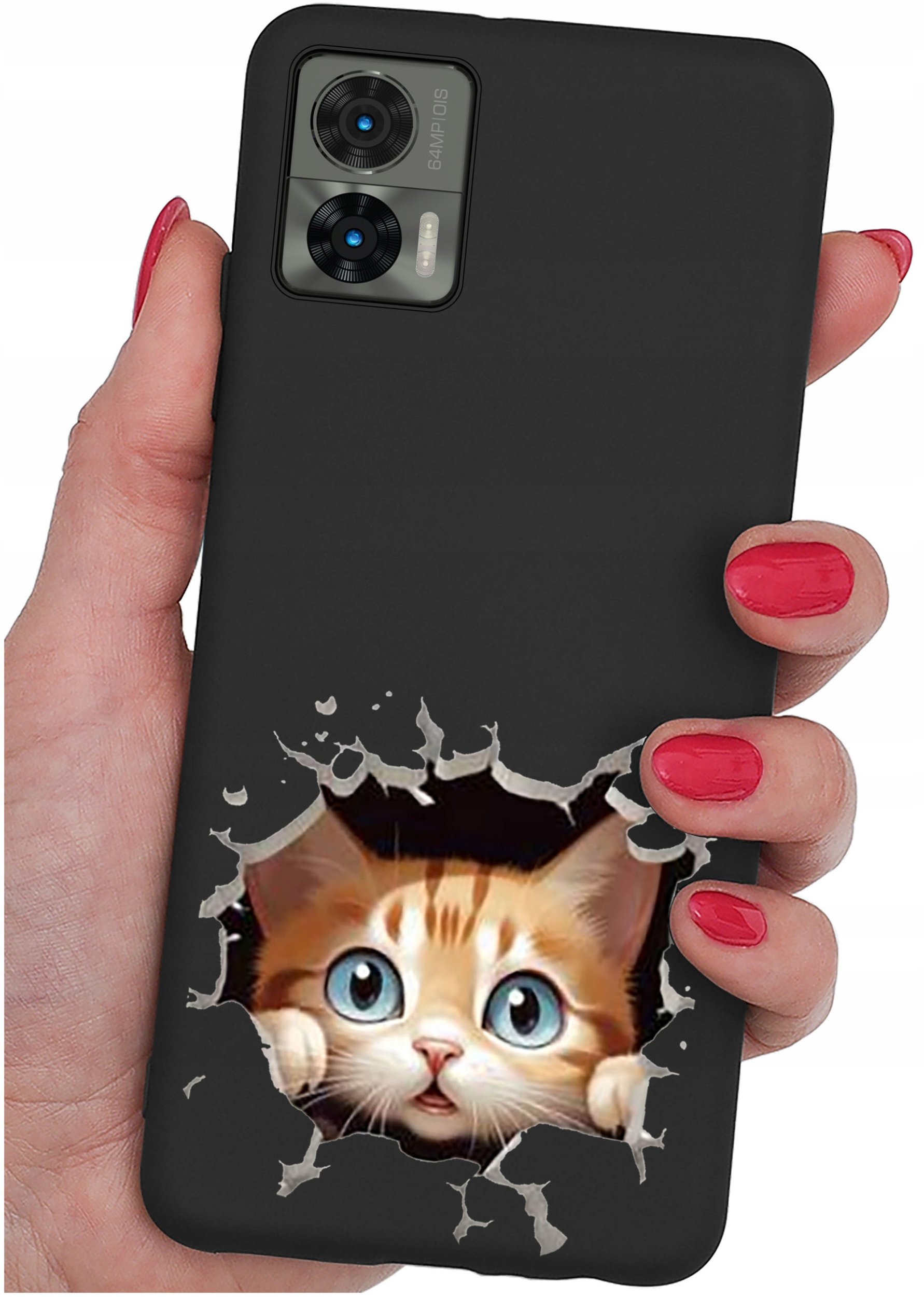 Etui do Motorola Moto Edge 30 Neo WZORY |SILIKONOWE MATT CASE + SZKŁO 9H