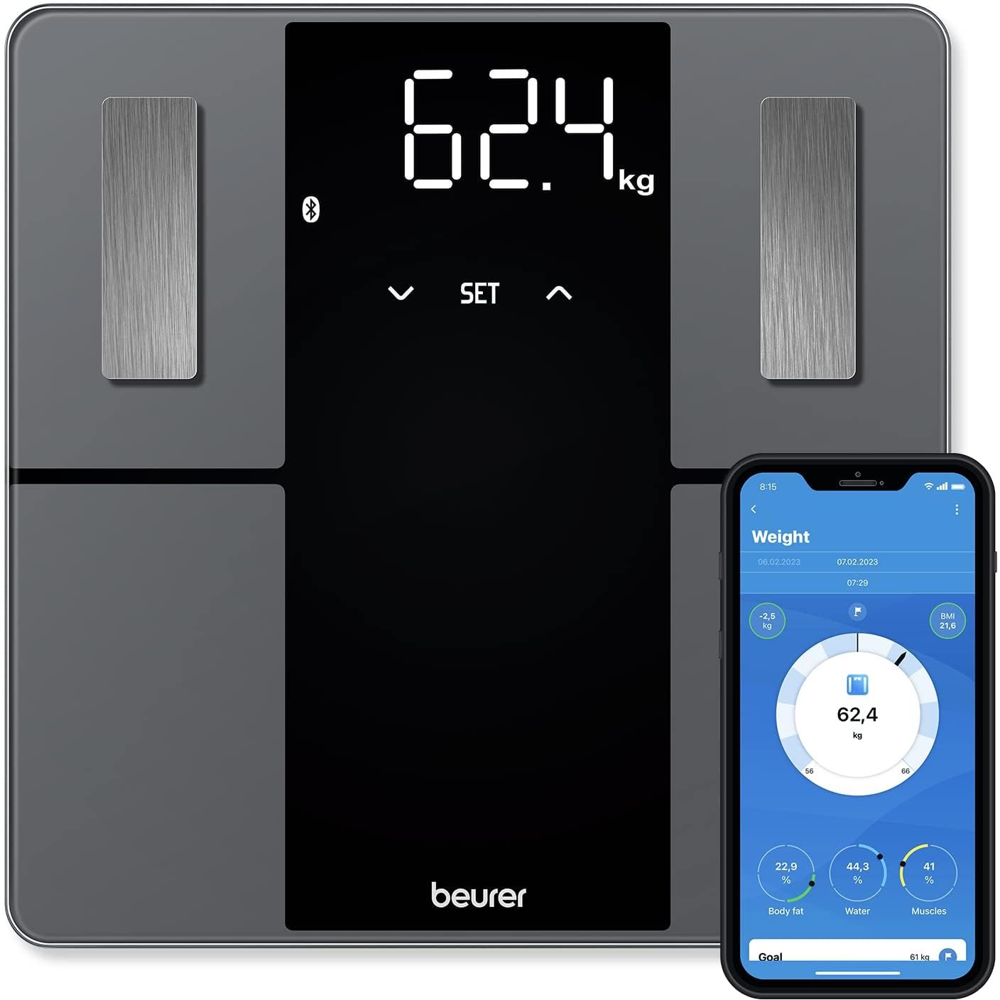 Beurer Super Black Edition Bluetooth melna - Diagnostiskie elektroniskie svari