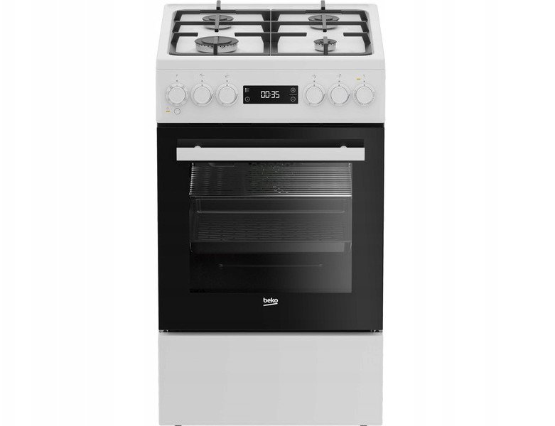 BEKO Cooker | FSM51339DWDS | Hob type Gas | Oven type Electric | Baltas | Plotis 50 cm | Grilling | LED | Gylis 60 cm | 60 L