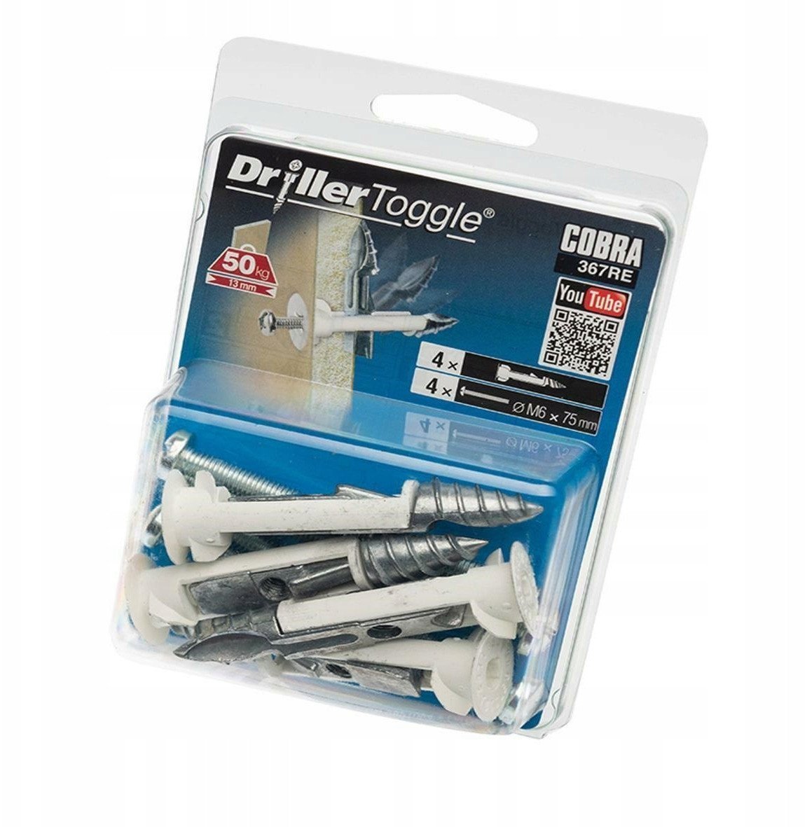 ANCHOR DRYW DRILLER 13X70 KOMBI 4 PCS