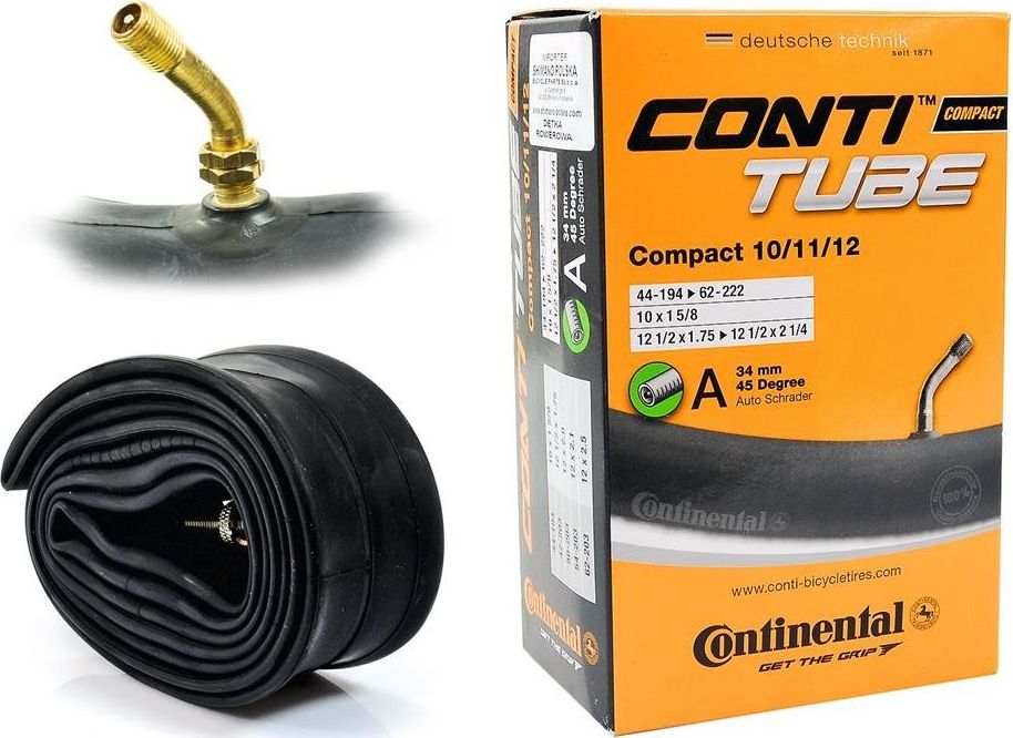 Continental Dętka Continental Compact 10/11/12'' x 1,75'' - 2,5'' wentyl auto 34 mm gięty uniwersalny