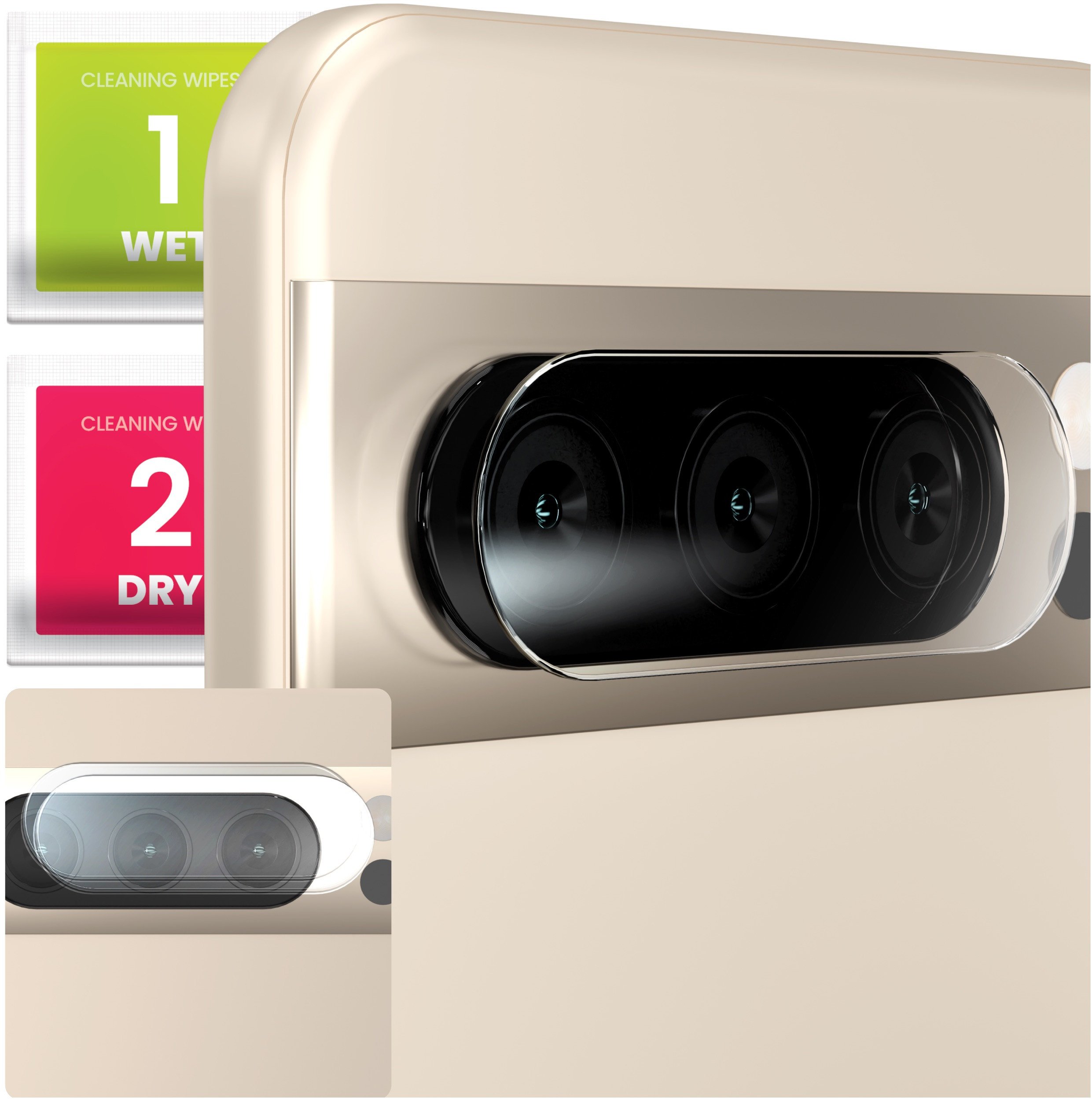 2-PAK Szkło Na Aparat Do Google Pixel 8 Pro (Hartowane, Na Obiektyw, 9H)