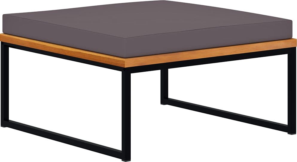 Elior Tapicerowana pufa z metalową podstawą - Gursel