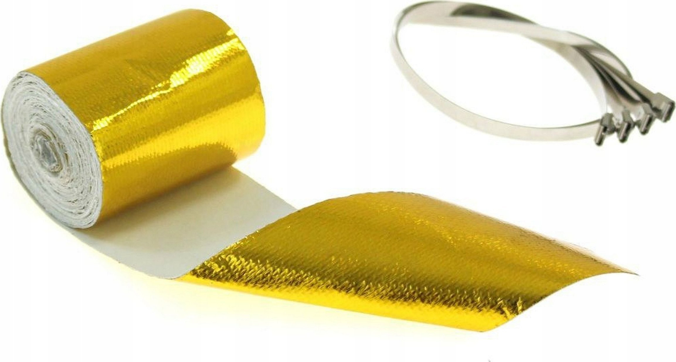 TurboWorks Taśma termiczna TurboWorks 5m Złota + opaski zestaw
