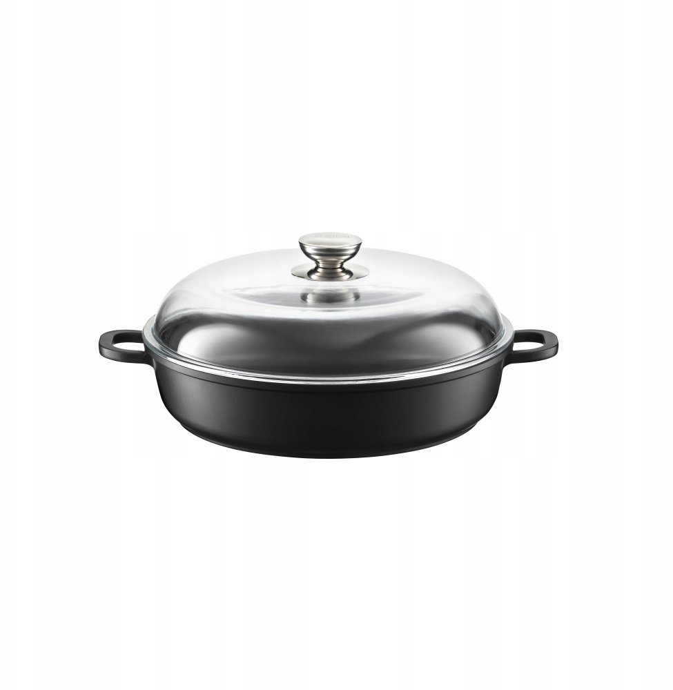 Patelnia Ambition PATELNIA GŁĘBOKA Z POKRYWĄ BRYTFANNA MAGNAT 3,9l 28 cm PIEKARNIK