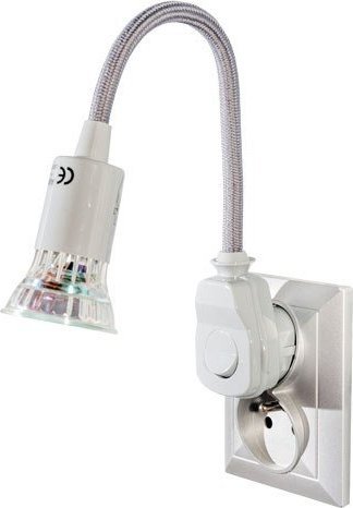 Lampka wtykowa do gniazdka Orno Lampka wtyczkowa z żarówką LED, popielata