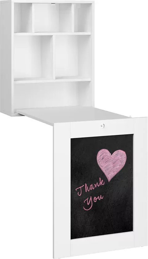 Elior Białe rozkładane biurko z tablicą - Olsen