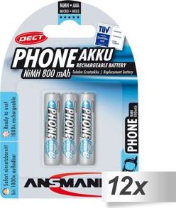 Ansmann Akumulator Phone AAA / R03 800mAh 36 szt.