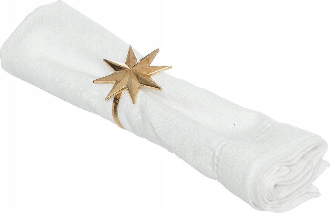 Atmosphera Obrączki na serwetki, złota gwiazda, 2 sztuki