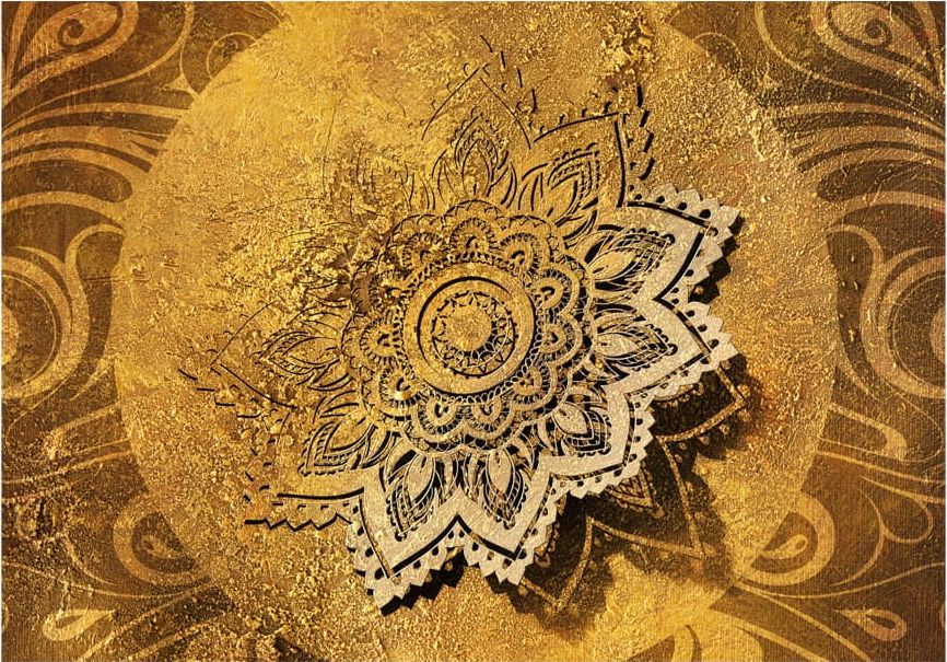 DecoNest Fototapeta - Złota iluminacja - 400X280