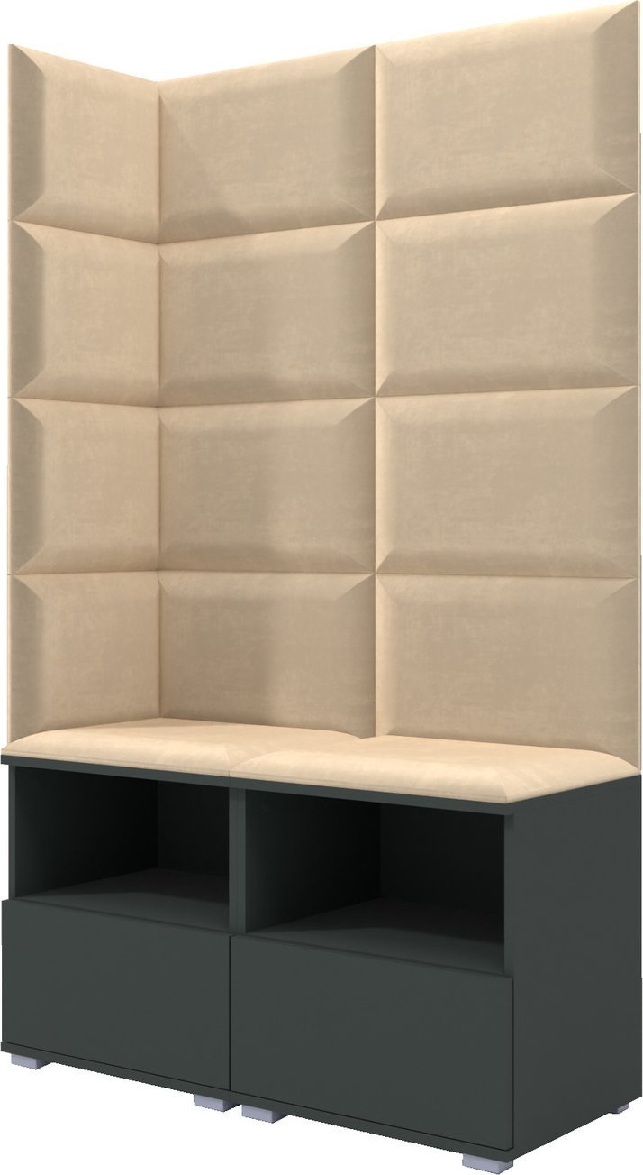 Ravio Tapicerowana garderoba Nela V - kolor grafit + tkanina Trinity 04