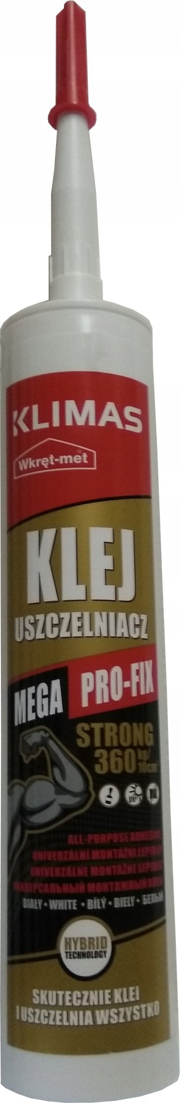 KLEJ USZCZELNIACZ KU-STRONG-310-BI KARTUSZ 310 ml BIAŁY WKRĘT-MET KLIMAS