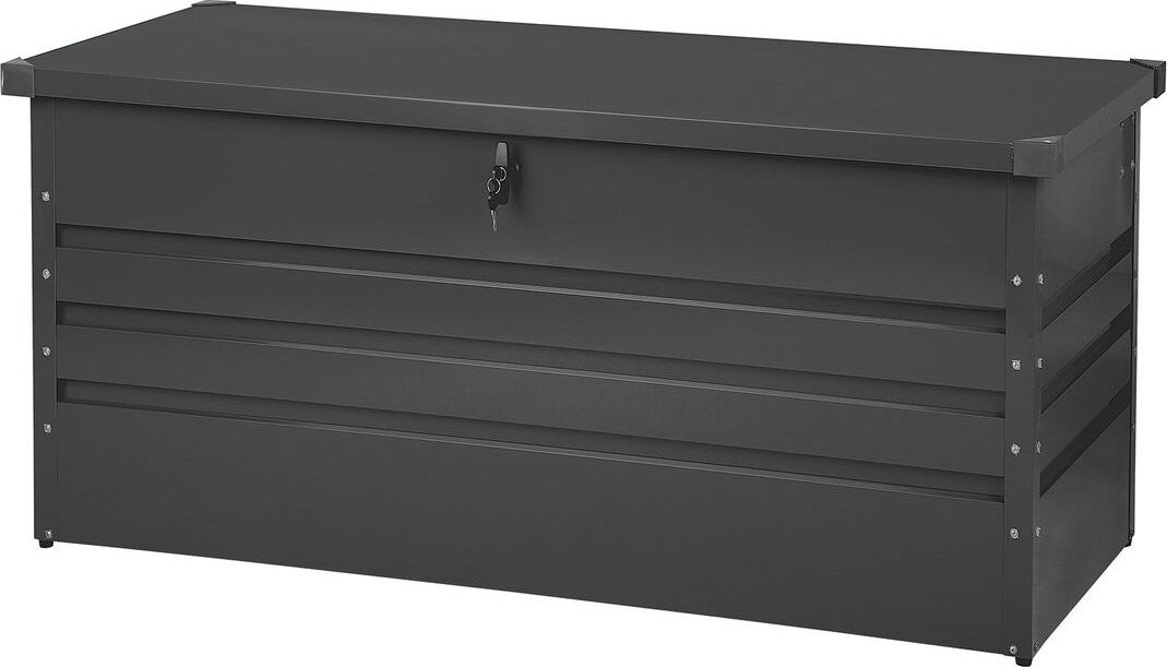 Skrzynia ogrodowa Beliani Cebrosa 400 l Ciemny szary