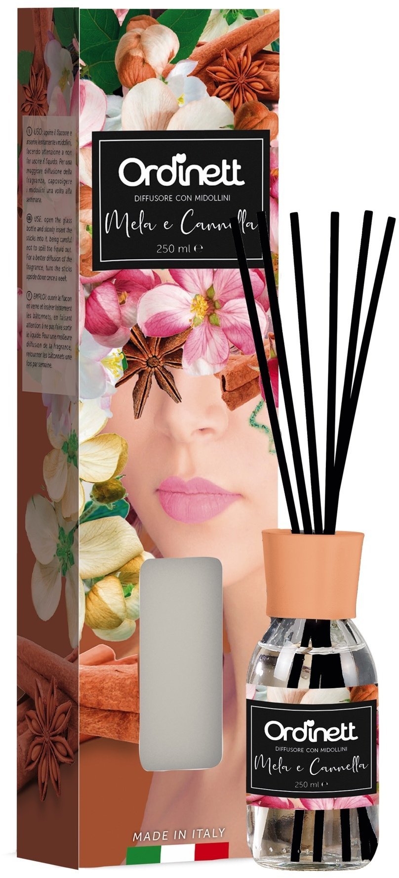 Aromatic wood diffuser 250ml apple and cinnamon 8000303311935