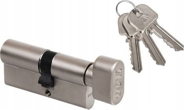 LOB Wkładka bębenkowa do zamka 35/30 mm Nikiel satyna + 3 klucze